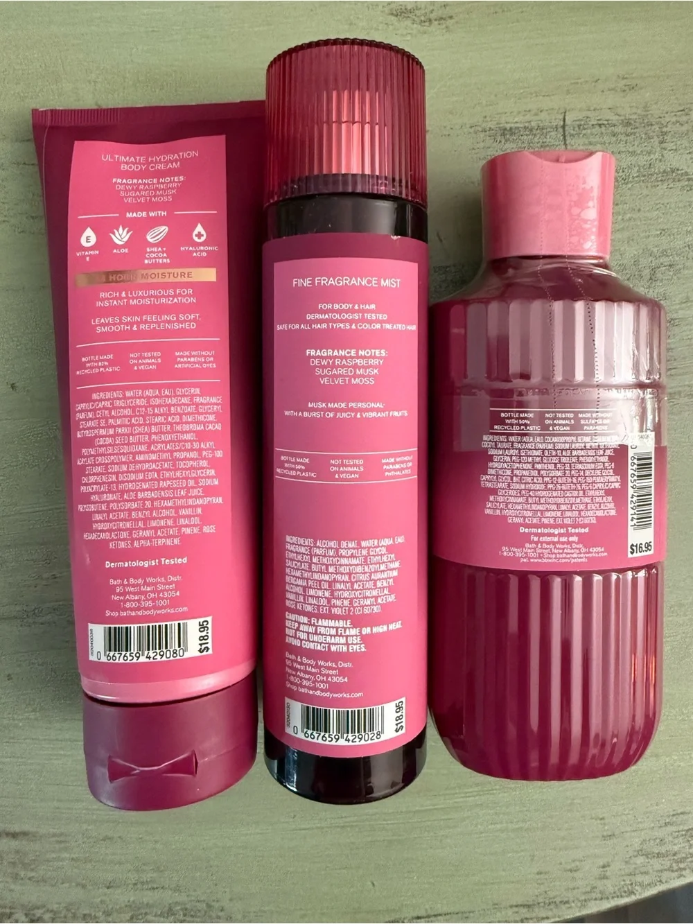 Bath & Body Works FRUITY MUSK Body Care Set